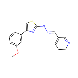 COc1cccc(-c2csc(N/N=C/c3cccnc3)n2)c1 ZINC000058541578