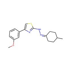 COc1cccc(-c2csc(NN=C3CCC(C)CC3)n2)c1 ZINC000058568683