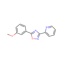 COc1cccc(-c2nc(-c3ccccn3)no2)c1 ZINC000000289925