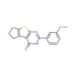 COc1cccc(-c2nc3sc4c(c3c(=O)[nH]2)CCC4)c1 ZINC000041627501