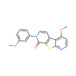 COc1cccc(-n2ccc3c(sc4nccc(OC)c43)c2=O)c1 ZINC000073258924