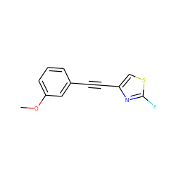 COc1cccc(C#Cc2csc(F)n2)c1 ZINC000066080361