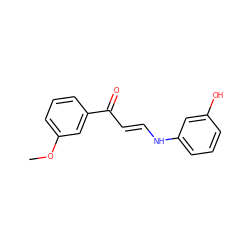 COc1cccc(C(=O)/C=C/Nc2cccc(O)c2)c1 ZINC000008828722