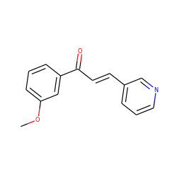 COc1cccc(C(=O)/C=C/c2cccnc2)c1 ZINC000007586942