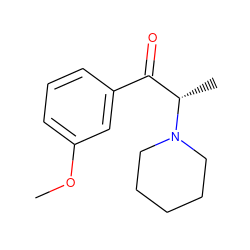 COc1cccc(C(=O)[C@H](C)N2CCCCC2)c1 ZINC000045301618