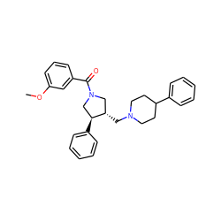 COc1cccc(C(=O)N2C[C@H](CN3CCC(c4ccccc4)CC3)[C@@H](c3ccccc3)C2)c1 ZINC000026665053