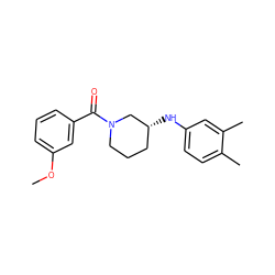 COc1cccc(C(=O)N2CCC[C@@H](Nc3ccc(C)c(C)c3)C2)c1 ZINC000012301837