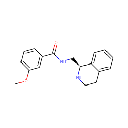 COc1cccc(C(=O)NC[C@@H]2NCCc3ccccc32)c1 ZINC000262458256