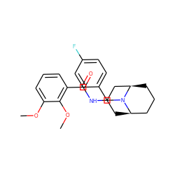 COc1cccc(C(=O)NC2C[C@@H]3CCC[C@H](C2)N3Cc2ccc(F)cc2)c1OC ZINC000006485064