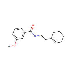 COc1cccc(C(=O)NCCC2=CCCCC2)c1 ZINC000000370677