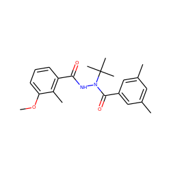 COc1cccc(C(=O)NN(C(=O)c2cc(C)cc(C)c2)C(C)(C)C)c1C ZINC000002511852