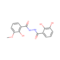 COc1cccc(C(=O)NNC(=O)c2cccc(O)c2O)c1O ZINC000028966858