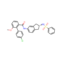 COc1cccc(C(=O)Nc2ccc3c(c2)C[C@H](NS(=O)(=O)c2ccccc2)C3)c1-c1ccc(Cl)cc1 ZINC000027524723