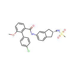 COc1cccc(C(=O)Nc2ccc3c(c2)C[C@H](NS(C)(=O)=O)C3)c1-c1ccc(Cl)cc1 ZINC000013471259