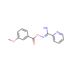 COc1cccc(C(=O)O/N=C(\N)c2ccccn2)c1 ZINC000004191509