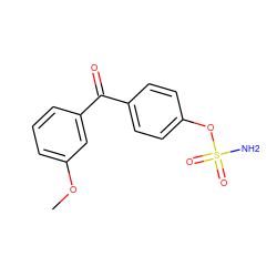 COc1cccc(C(=O)c2ccc(OS(N)(=O)=O)cc2)c1 ZINC000013444953