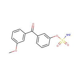 COc1cccc(C(=O)c2cccc(OS(N)(=O)=O)c2)c1 ZINC000013444963