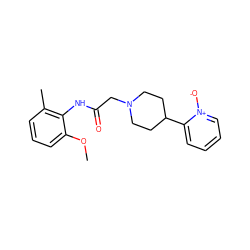 COc1cccc(C)c1NC(=O)CN1CCC(c2cccc[n+]2[O-])CC1 ZINC000028604402