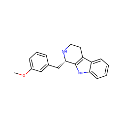 COc1cccc(C[C@@H]2NCCc3c2[nH]c2ccccc32)c1 ZINC000026669536