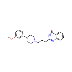 COc1cccc(C2=CCN(CCCc3nc4ccccc4c(=O)[nH]3)CC2)c1 ZINC000013581597