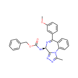 COc1cccc(C2=N[C@H](NC(=O)OCc3ccccc3)c3nnc(C)n3-c3ccccc32)c1 ZINC000096284868