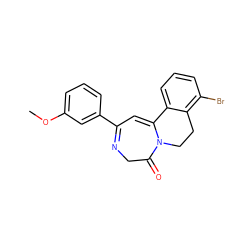 COc1cccc(C2=NCC(=O)N3CCc4c(Br)cccc4C3=C2)c1 ZINC000149263503