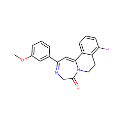 COc1cccc(C2=NCC(=O)N3CCc4c(I)cccc4C3=C2)c1 ZINC000149003533