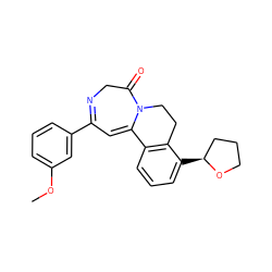 COc1cccc(C2=NCC(=O)N3CCc4c(cccc4[C@H]4CCCO4)C3=C2)c1 ZINC000149019862