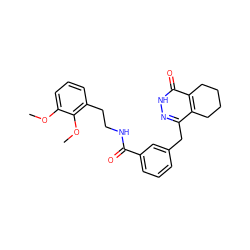 COc1cccc(CCNC(=O)c2cccc(Cc3n[nH]c(=O)c4c3CCCC4)c2)c1OC ZINC000167689534