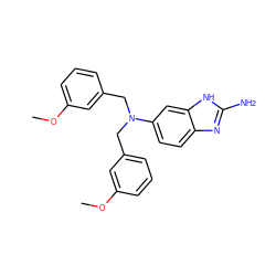 COc1cccc(CN(Cc2cccc(OC)c2)c2ccc3nc(N)[nH]c3c2)c1 ZINC000028975662