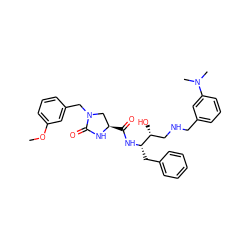 COc1cccc(CN2C[C@@H](C(=O)N[C@@H](Cc3ccccc3)[C@H](O)CNCc3cccc(N(C)C)c3)NC2=O)c1 ZINC000024978194