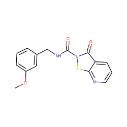 COc1cccc(CNC(=O)n2sc3ncccc3c2=O)c1 ZINC000169711333