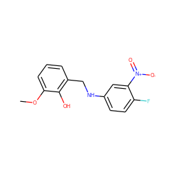 COc1cccc(CNc2ccc(F)c([N+](=O)[O-])c2)c1O ZINC000000041324