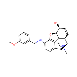 COc1cccc(CNc2ccc3c4c2O[C@H]2[C@@H](O)C=C[C@H]5[C@@H](C3)N(C)CC[C@]425)c1 ZINC000084670177