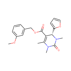 COc1cccc(COC(=O)C2=C(C)N(C)C(=O)N(C)[C@H]2c2ccco2)c1 ZINC000095591377