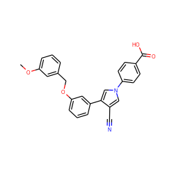 COc1cccc(COc2cccc(-c3cn(-c4ccc(C(=O)O)cc4)cc3C#N)c2)c1 ZINC000200823781