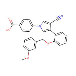 COc1cccc(COc2ccccc2-c2cn(-c3ccc(C(=O)O)cc3)cc2C#N)c1 ZINC000200844500