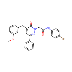 COc1cccc(Cc2cc(-c3ccccc3)nn(CC(=O)Nc3ccc(Br)cc3)c2=O)c1 ZINC000096271817