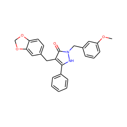 COc1cccc(Cn2[nH]c(-c3ccccc3)c(Cc3ccc4c(c3)OCO4)c2=O)c1 ZINC000028763618