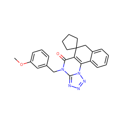 COc1cccc(Cn2c(=O)c3c(n4nnnc24)-c2ccccc2CC32CCCC2)c1 ZINC000169331161