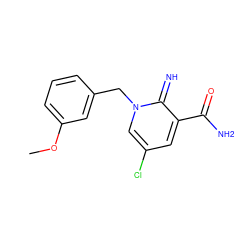 COc1cccc(Cn2cc(Cl)cc(C(N)=O)c2=N)c1 ZINC000203063159