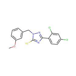 COc1cccc(Cn2nc(-c3ccc(Cl)cc3Cl)nc2S)c1 ZINC000013536883