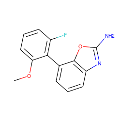 COc1cccc(F)c1-c1cccc2nc(N)oc12 ZINC000169326133