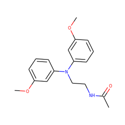 COc1cccc(N(CCNC(C)=O)c2cccc(OC)c2)c1 ZINC000028864591