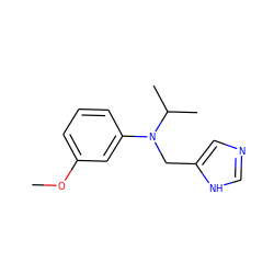 COc1cccc(N(Cc2cnc[nH]2)C(C)C)c1 ZINC000095562323