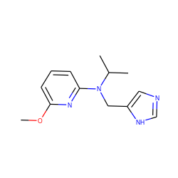 COc1cccc(N(Cc2cnc[nH]2)C(C)C)n1 ZINC000095558629