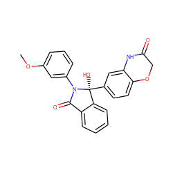 COc1cccc(N2C(=O)c3ccccc3[C@]2(O)c2ccc3c(c2)NC(=O)CO3)c1 ZINC000059203433