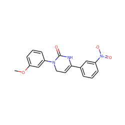 COc1cccc(N2CC=C(c3cccc([N+](=O)[O-])c3)NC2=O)c1 ZINC000299866196