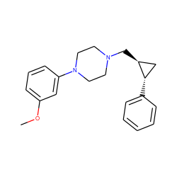 COc1cccc(N2CCN(C[C@H]3C[C@@H]3c3ccccc3)CC2)c1 ZINC000013814424