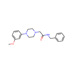 COc1cccc(N2CCN(CC(=O)NCc3ccccc3)CC2)c1 ZINC000055058951